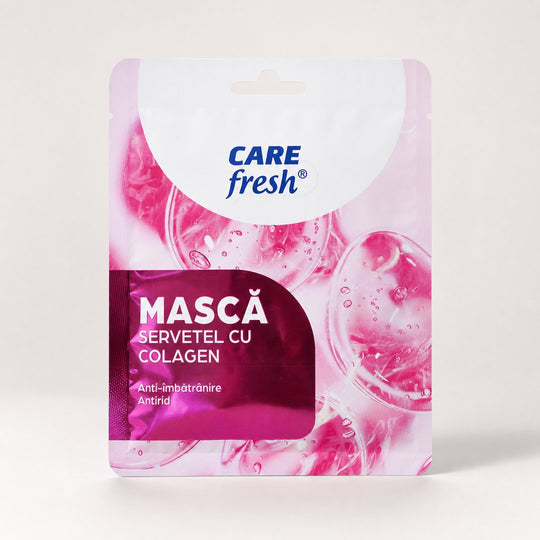 Plicul măștii servețel cu Colagen CARE FRESH, vedere din față